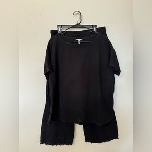 Eileen Fisher Women Top Size 1X and bottom is Size PL/PG in Black